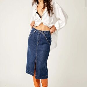 X New With Tags•Wild Roses Midi Skirt•Free People•Size 24•